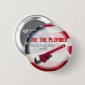 Joe der Klempner für McCain Knopf Button (Vorne & Hinten)
