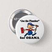Joe der Klempner für Obama Button (Vorne & Hinten)