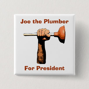 Joe der Klempner für Präsidenten Button