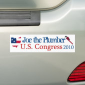 Joe der Klempner für US-Kongreß 2010 - StoßStic Autoaufkleber (Auf Auto)