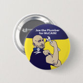 Joe der Klempner-Knopf Button (Vorne & Hinten)