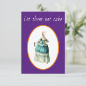 Joe Diadem sagt, Lass sie Kuchen essen Dankeskarte (Stehend Vorderseite)