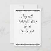 Joe Diadem sagt, Lass sie Kuchen essen Dankeskarte (Rückseite)