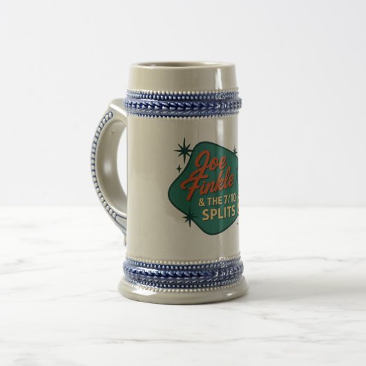 Joe Finkle & The 7/10 Splits Rockin' Beer Stein Bierglas (Vorderseite Links)