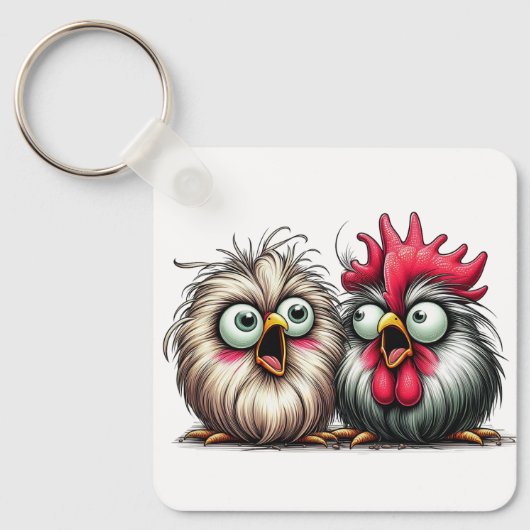 "Joe & Flo Baby Silkies" Aluminum Keychain Schlüsselanhänger (Vorderseite)