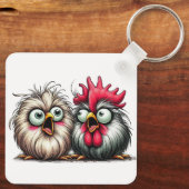 "Joe & Flo Baby Silkies" Aluminum Keychain Schlüsselanhänger (Rückseite)