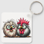 "Joe & Flo Baby Silkies" Aluminum Keychain Schlüsselanhänger (Rückseite)
