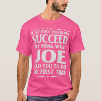 Joe Funny Birthday Joke Personalisiert Name Men Bo