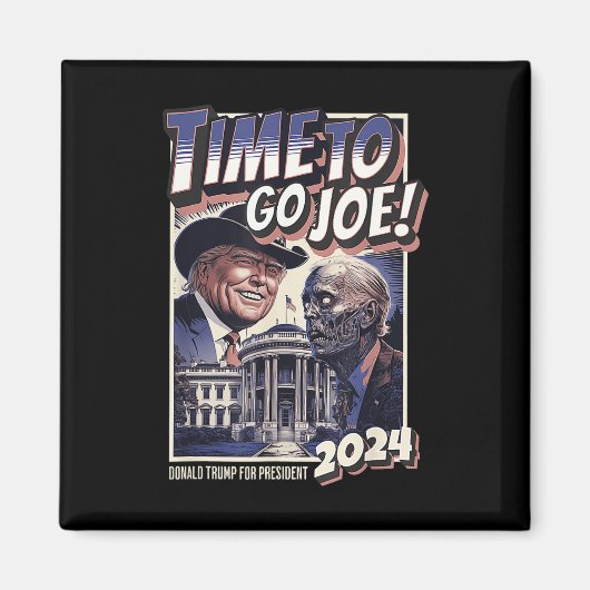Joe Funny Pro Trump & amp: Zombie Biden 2024 Magnet (Vorne)