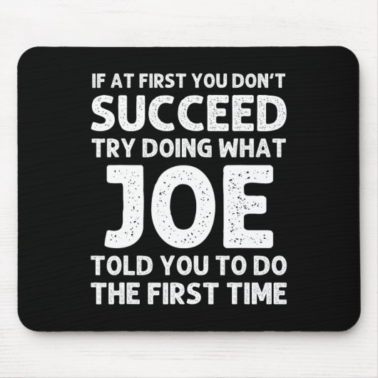 Joe Gift Name Personalisiert Birthday Funny Christ Mousepad (Vorne)