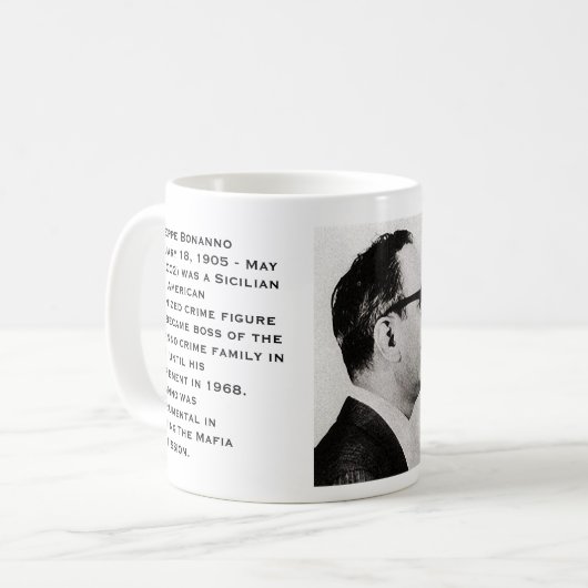 Joe, "Giuseppe" Bonanno Kaffeetasse (Vorderseite Links)