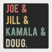 Joe & Jill & Kamala & Doug I Etiketten (Design 2)
