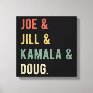 Joe & Jill & Kamala & Doug I Leinwanddruck