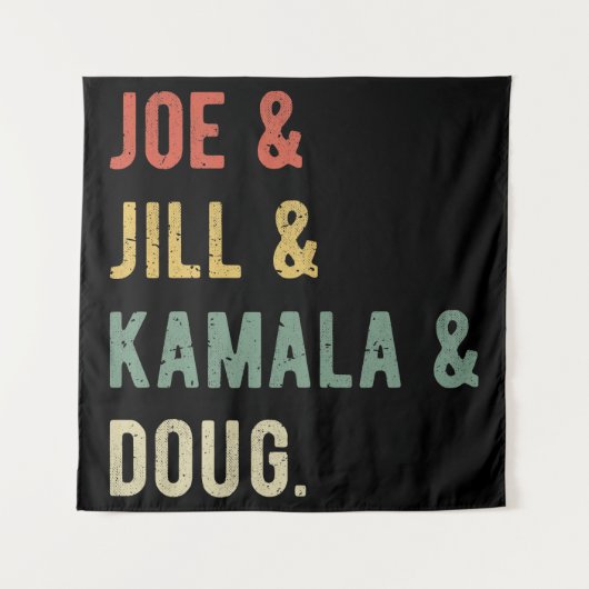 Joe & Jill & Kamala & Doug I Wandteppich (Vorderseite)