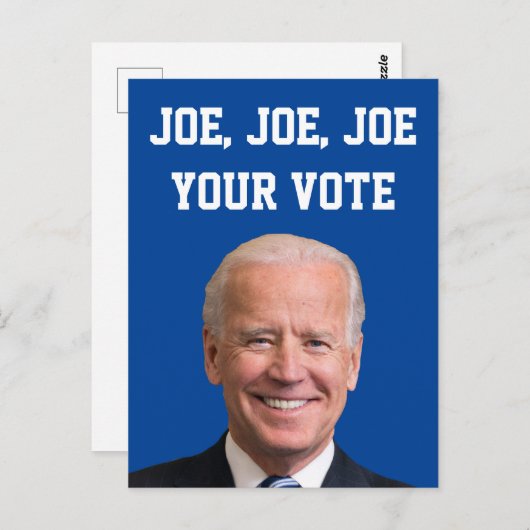 Joe, Joe, Joe Your Vote Postkarte (Vorne/Hinten)
