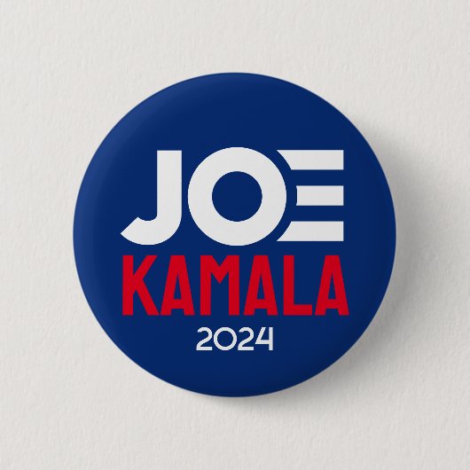 Joe Kamala 2024 - Bold Names Biden Harris Button (Vorderseite)