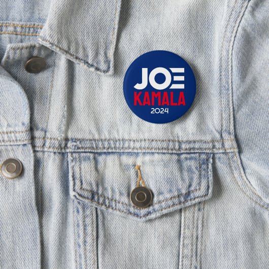 Joe Kamala 2024 - Bold Names Biden Harris Button (Beispiel)