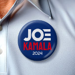 Joe Kamala 2024 - Bold Names Biden Harris Button<br><div class="desc">Ein lustiges Design mit Joe und Kamalas Namen in kühnen Farben. Für fortgeschrittene Benutzer können Sie zum Bearbeitungsbereich gehen und alle Farben ändern. Er kandidiert bei den Wahlen 2024 im Primär-Demokraten. Karo in unserem Shop für andere Kandidaten und Kampagnen.</div>