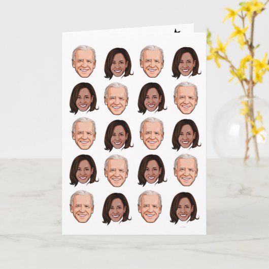 Joe & Kamala Celebration Karte (Gelbe Blume)