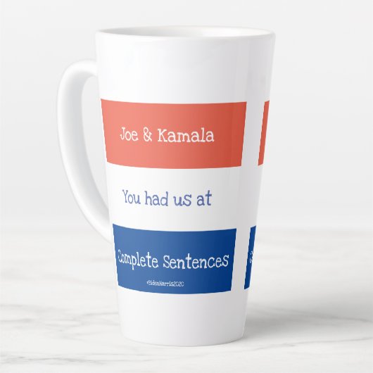 Joe & Kamala Tall Coffee Tasse (Linke Ecke)