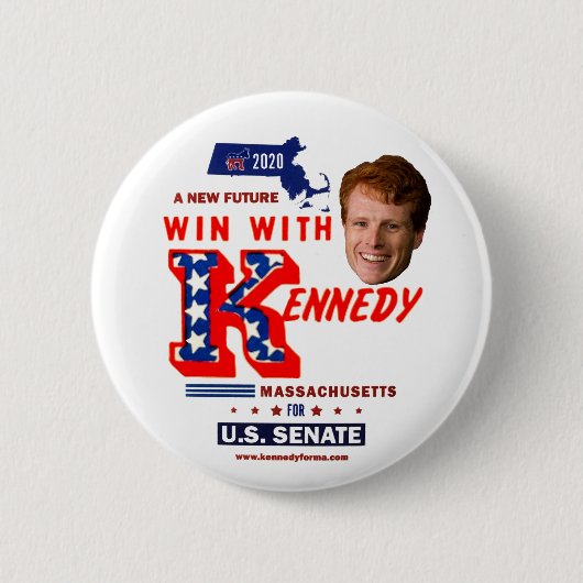 Joe Kennedy für Massachusetts im US-Senat 2020 Button (Vorderseite)