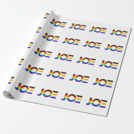 Joe LGBTQ inklusive Pride Flag Geschenkpapier (Ungerollt)