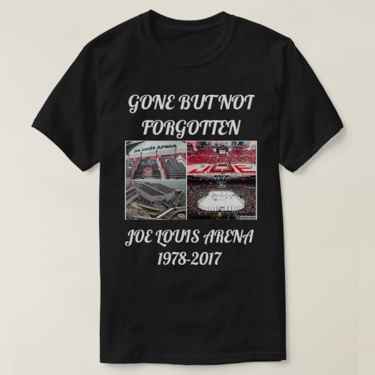 JOE LOUIS ARENA GONE, ABER NICHT VERGESSEN Detroit T-Shirt (Design vorne)