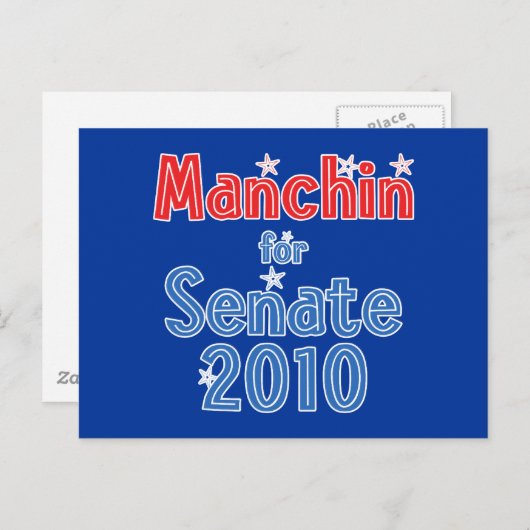 Joe Manchin für Senate 2010 Star Design Postkarte (Vorne/Hinten)
