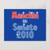 Joe Manchin für Senate 2010 Star Design Postkarte (Vorderseite)