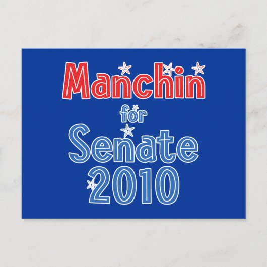 Joe Manchin für Senate 2010 Star Design Postkarte (Vorderseite)