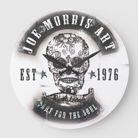 Joe Morris Art Clock Große Wanduhr (Vorderseite)