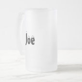 Joe-Name Art-mattierte Tasse (Vorderseite Links)