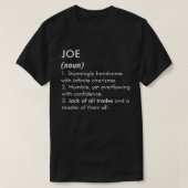 Joe name, Editable name, Custom name T-Shirt (Design vorne)
