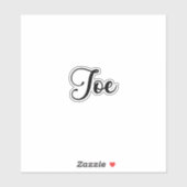Joe Name - Handgeschriebene Kalligrafie Aufkleber (Blatt)
