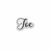 Joe Name - Handgeschriebene Kalligrafie Aufkleber (Vorderseite)