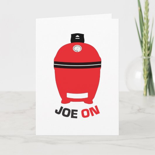 Joe On Red Kamado Birthday Card Blank Dankeskarte (Vorderseite)