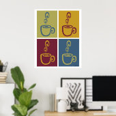 Joe Time Coffee Pop Art Mute Print Poster (Heimbüro)