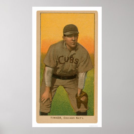 Joe Tinker Baseball Card 1909 Poster (Vorne)