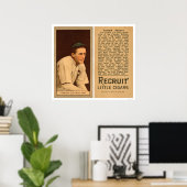 Joe Tinker Cubs Baseball 1912 Poster (Heimbüro)