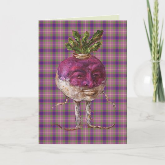 Joe turnip auf karierter Karte (Vorderseite)