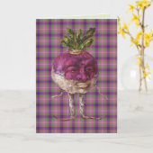 Joe turnip auf karierter Karte (Gelbe Blume)