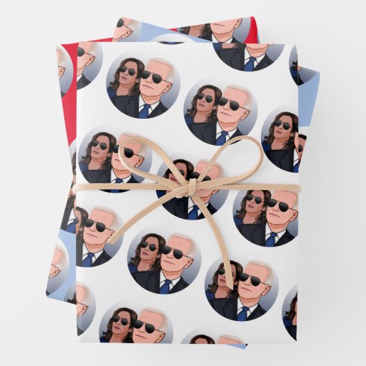 Joe und Kamala Aviators Geschenkpapier Set (Beispiel)