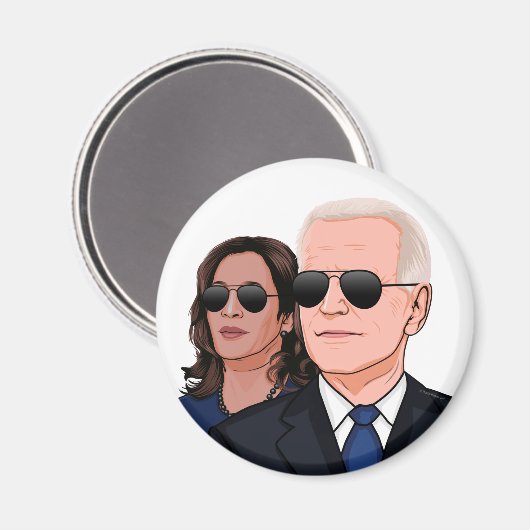 Joe und Kamala Aviators Magnet (Vorderseite/Rückseite)