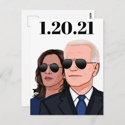 Joe und Kamala Aviators Postkarte (Vorne/Hinten)
