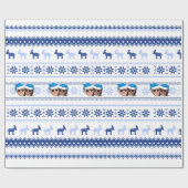 Joe und Kamala Blue Christmas Geschenkpapier (Flach)