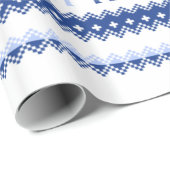 Joe und Kamala Blue Christmas Geschenkpapier (Rolleneckpunkt)