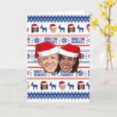 Joe und Kamala Christmas Karte (Gelbe Blume)