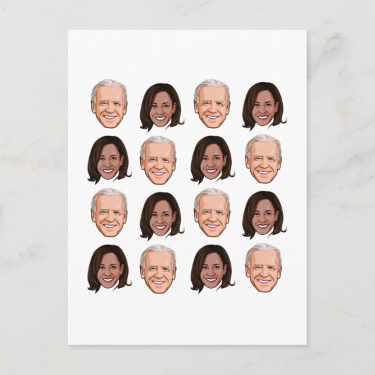 Joe und Kamala Pattern Postkarte (Vorderseite)