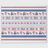 Joe und Kamala Weihnachten Geschenkpapier (Flach)