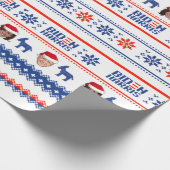 Joe und Kamala Weihnachten Geschenkpapier (Ecke)